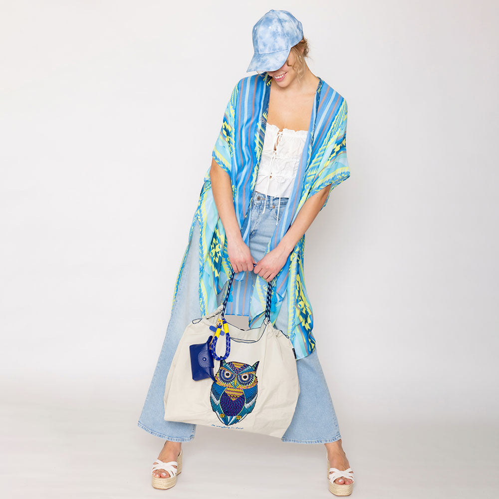 Embroidered Owl Rope Nylon Tote Bag – Durable Casual Shoulder Bag for Everyday Use