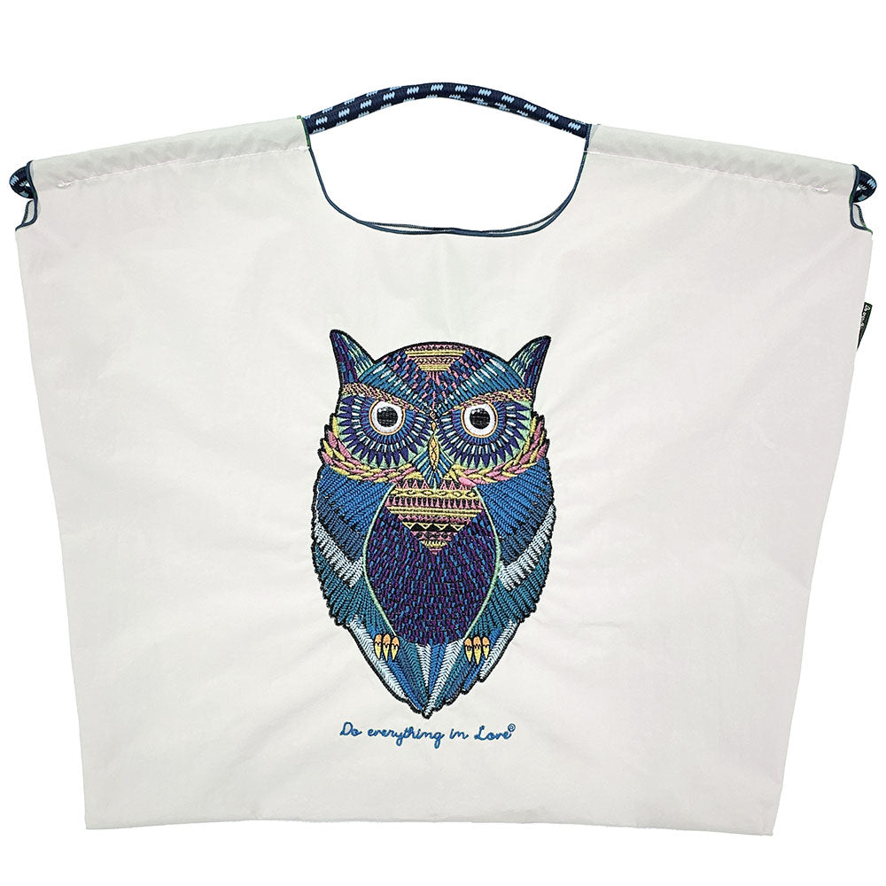 Embroidered Owl Rope Nylon Tote Bag – Durable Casual Shoulder Bag for Everyday Use