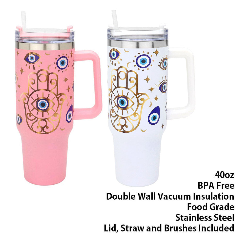 Hamsa Evil Eye 40oz Stainless Steel Tumbler