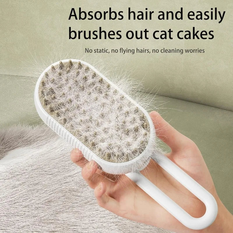 Steamer Brush for Pets – Deep Cleaning Grooming Tool for Healthy Coats