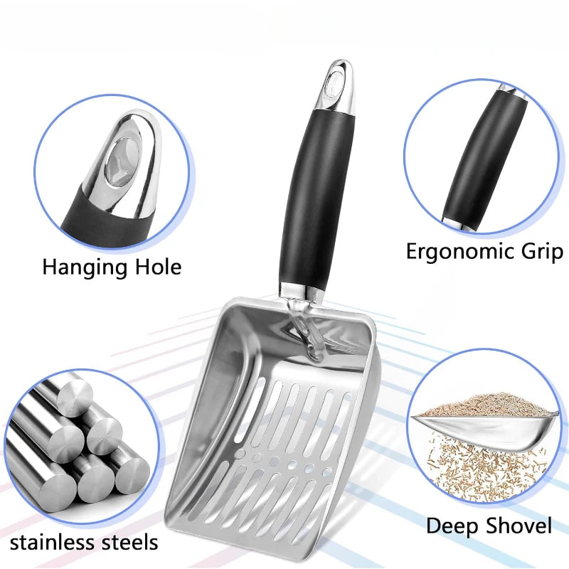 Litter Scoop for Pets – Heavy-Duty & Rust-Resistant Cat Litter Cleaner