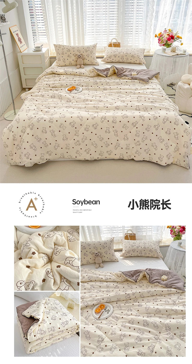 Reversible Quilt Set | Soft Lightweight Bedding with Two-Sided Design