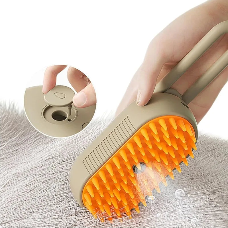 Steamer Brush for Pets – Deep Cleaning Grooming Tool for Healthy Coats