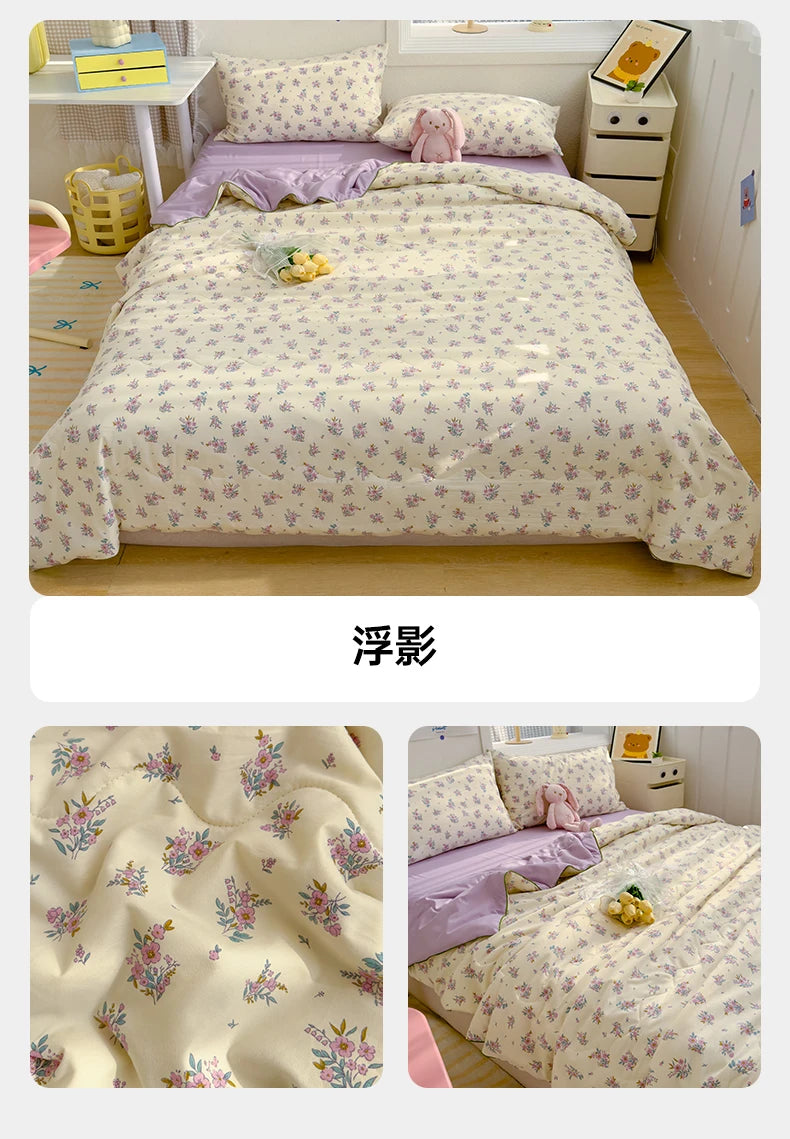 Reversible Quilt Set | Soft Lightweight Bedding with Two-Sided Design