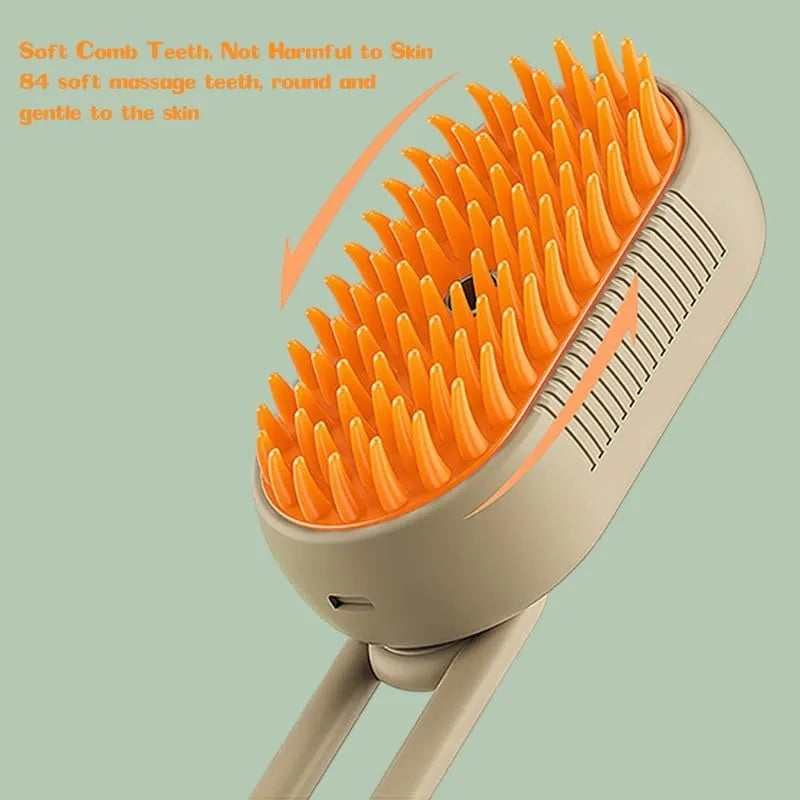 Steamer Brush for Pets – Deep Cleaning Grooming Tool for Healthy Coats