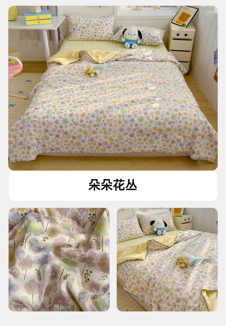 Reversible Quilt Set | Soft Lightweight Bedding with Two-Sided Design