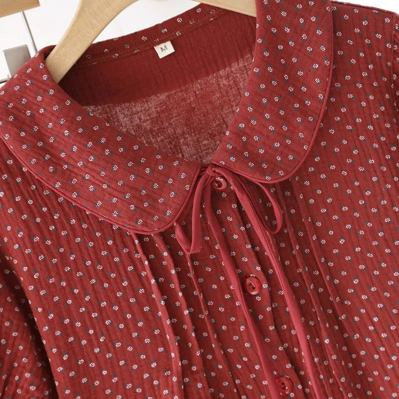100% Cotton Pajama Set – Breathable & Soft Sleepwear for Women