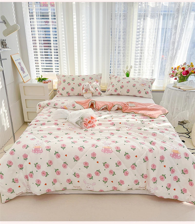 Reversible Quilt Set | Soft Lightweight Bedding with Two-Sided Design