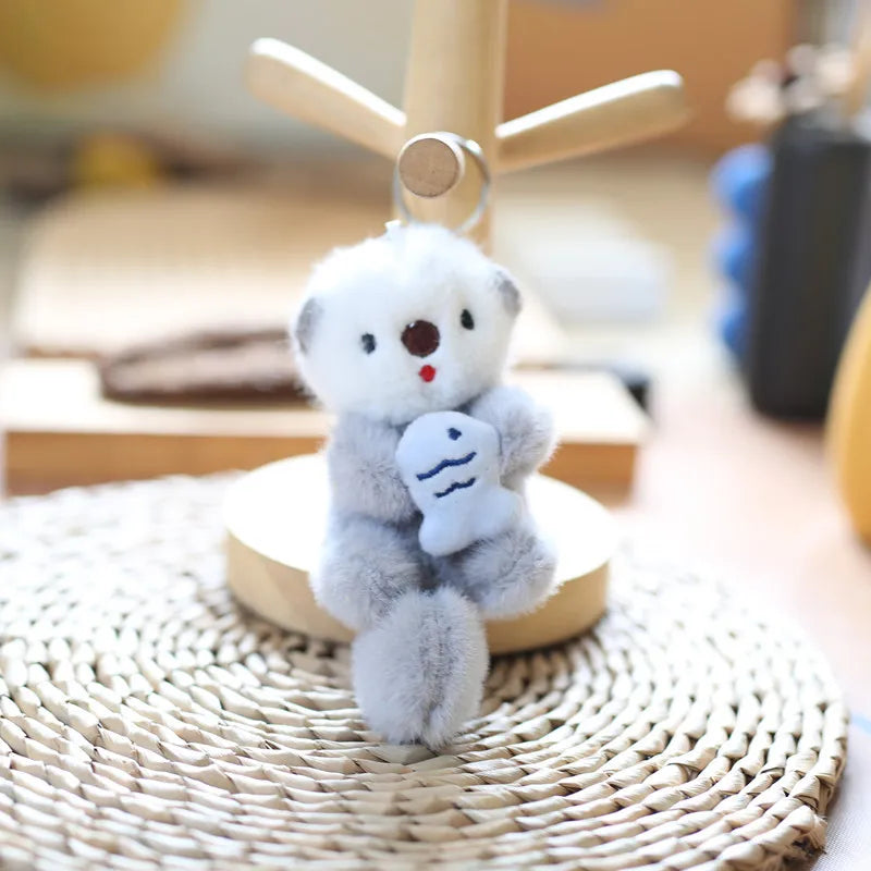 Otter Plush Keychain – Cute Otter Plush Keychain for Backpack Keyrings