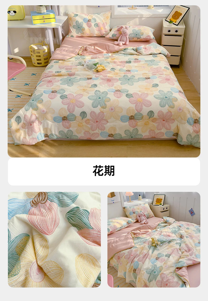 Reversible Quilt Set | Soft Lightweight Bedding with Two-Sided Design