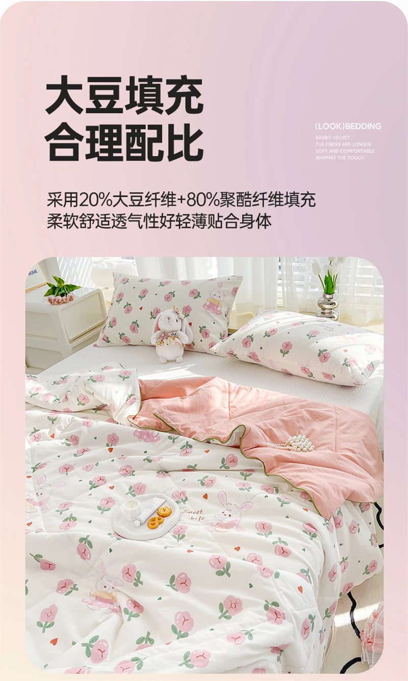 Reversible Quilt Set | Soft Lightweight Bedding with Two-Sided Design