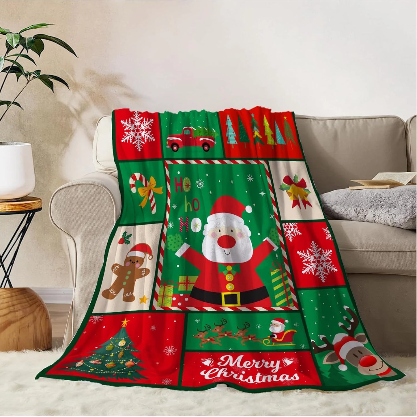Christmas Throw Blanket for Couch, Bed, or Gifting