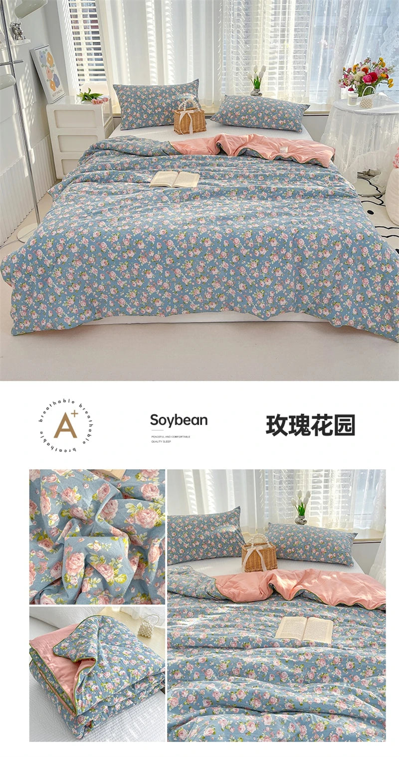 Reversible Quilt Set | Soft Lightweight Bedding with Two-Sided Design