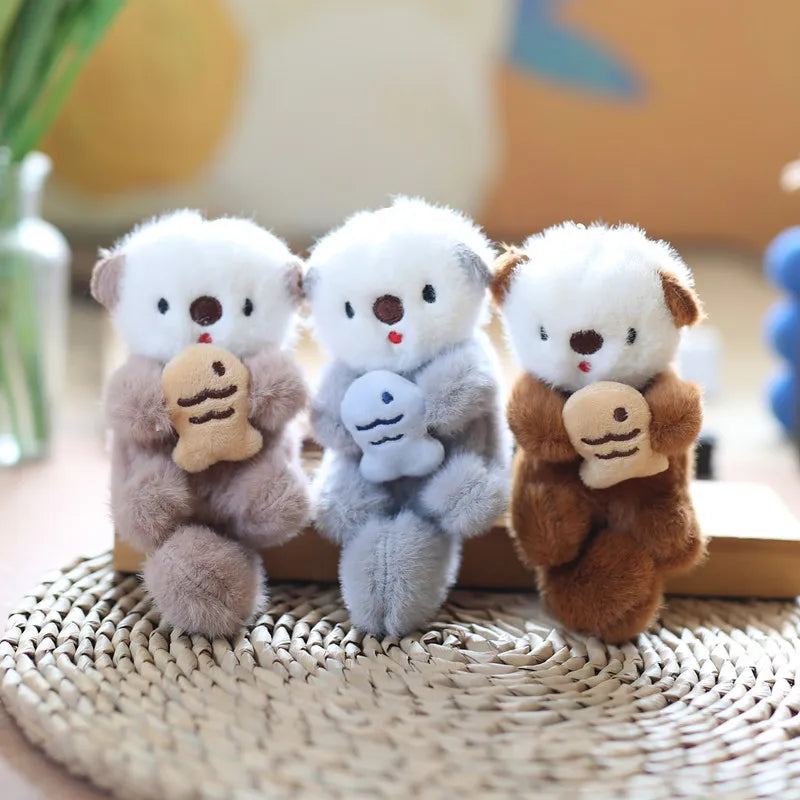 Otter Plush Keychain – Cute Otter Plush Keychain for Backpack Keyrings
