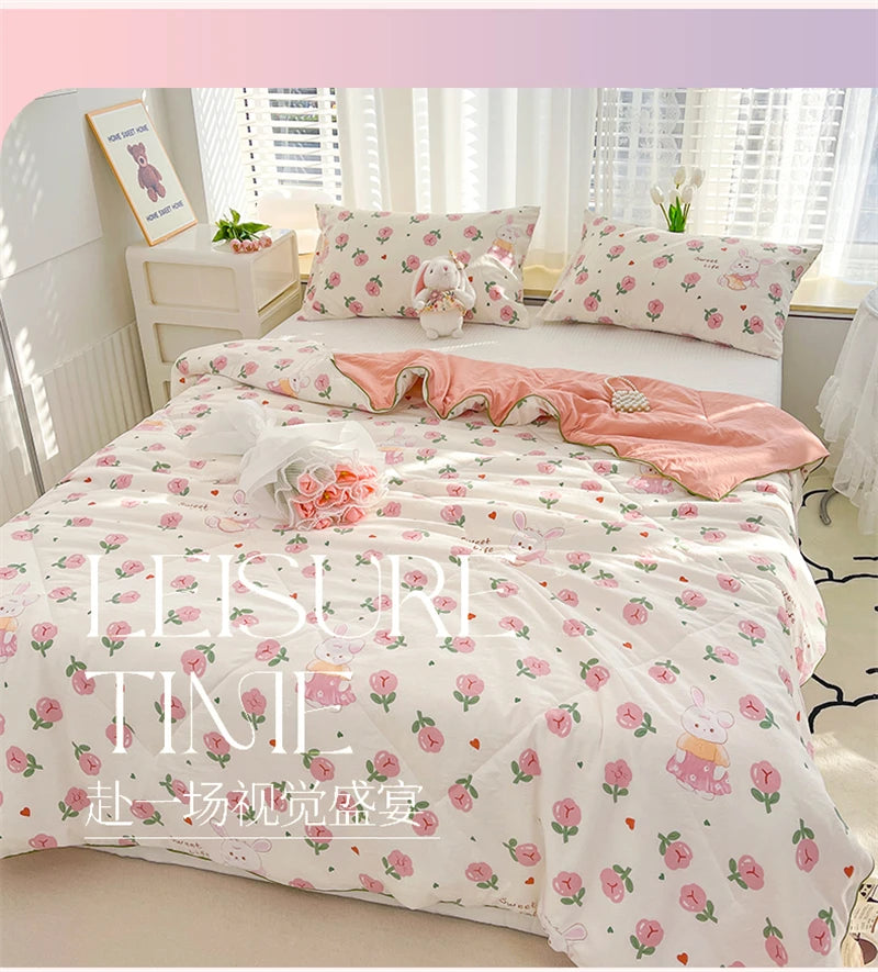 Reversible Quilt Set | Soft Lightweight Bedding with Two-Sided Design