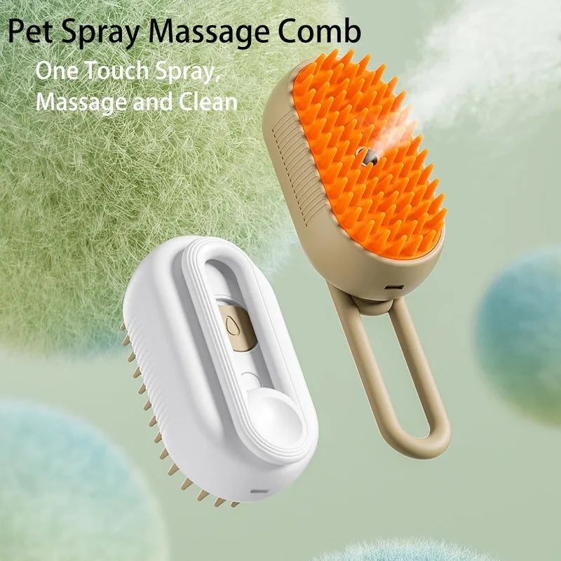 Steamer Brush for Pets – Deep Cleaning Grooming Tool for Healthy Coats