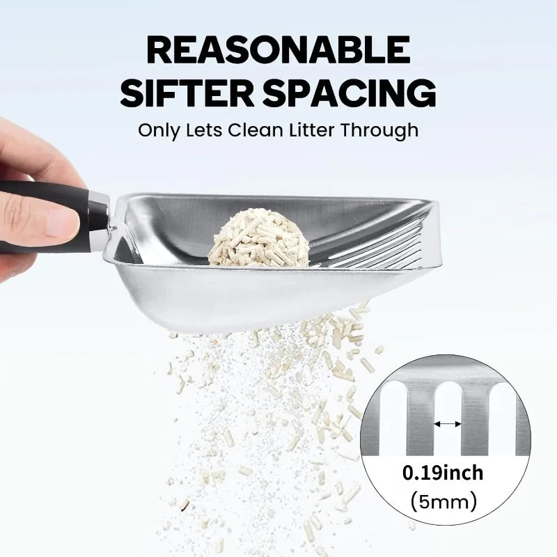 Litter Scoop for Pets – Heavy-Duty & Rust-Resistant Cat Litter Cleaner