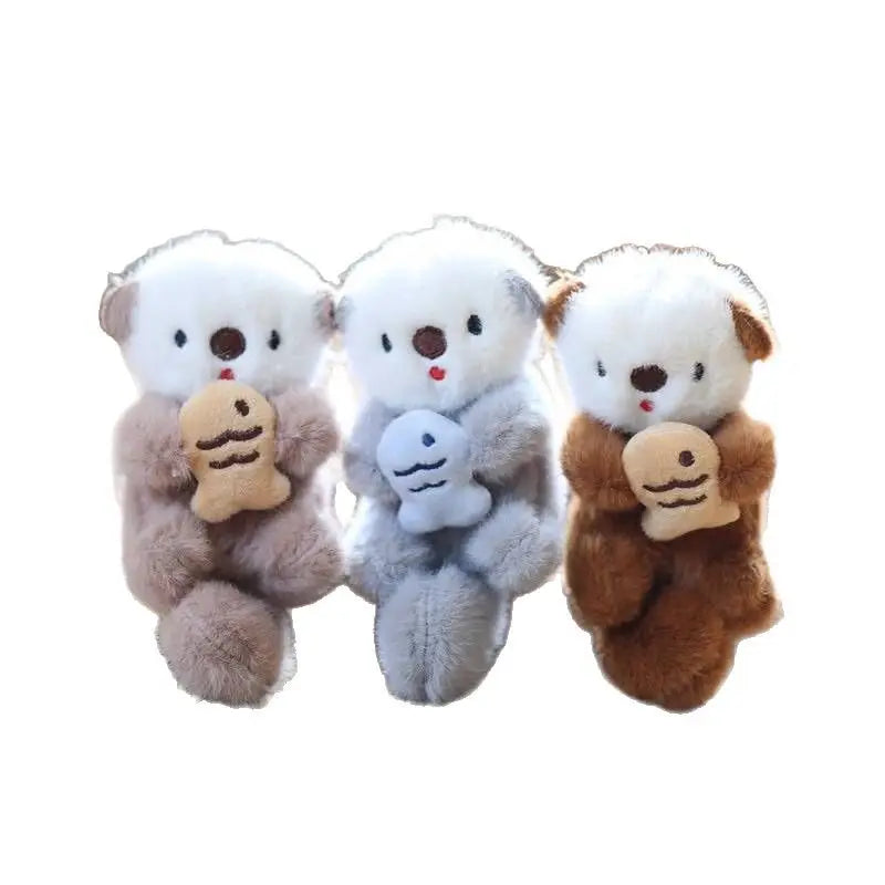 Otter Plush Keychain – Cute Otter Plush Keychain for Backpack Keyrings
