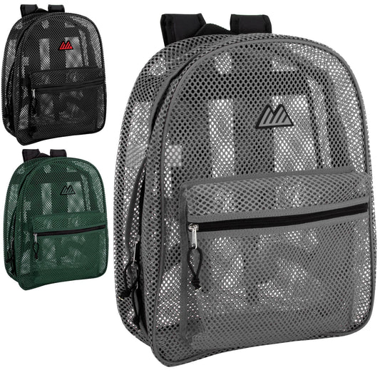 17-Inch Premium Mesh Backpack - 3 Colors