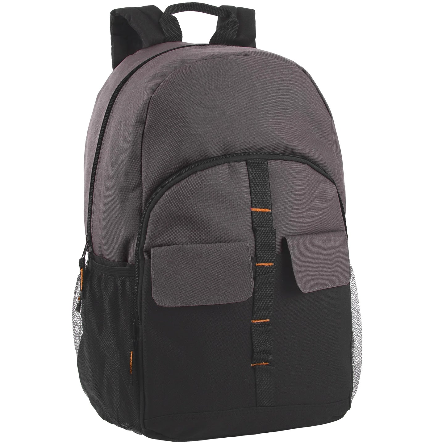 18 Inch Double Flap Daisy Chain Backpack - 3 Dark Colors