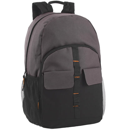 18 Inch Double Flap Daisy Chain Backpack - 3 Dark Colors