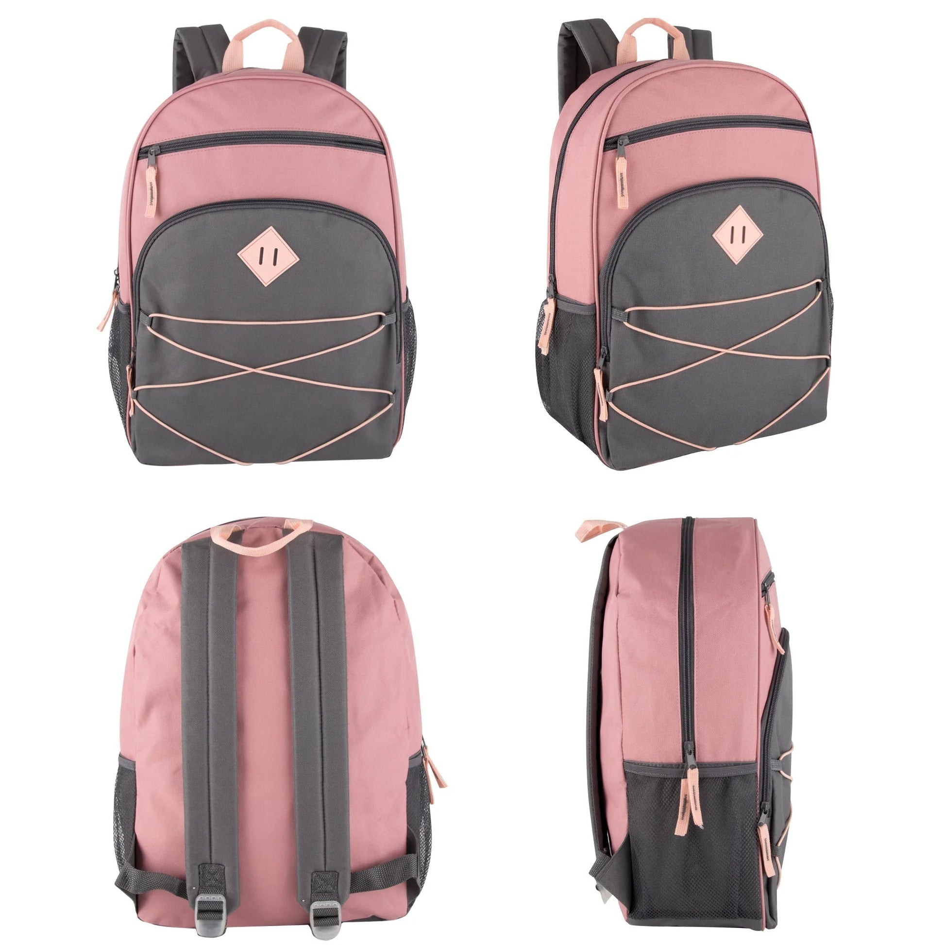17-Inch Multi Pocket Bungee Backpack - 3 Girl Colors