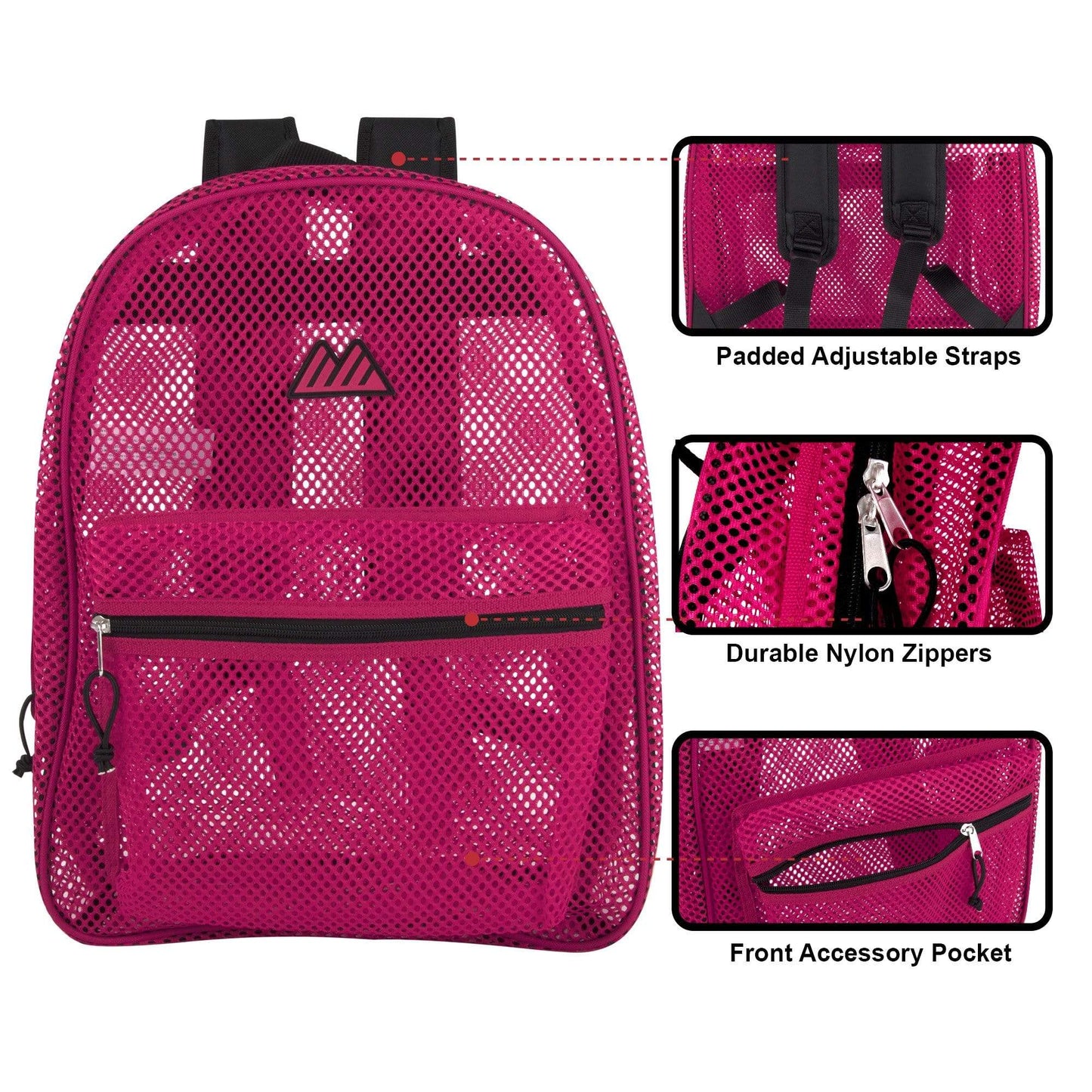 Premium 17 Inch Mesh Backpack - 4 Girls Colors