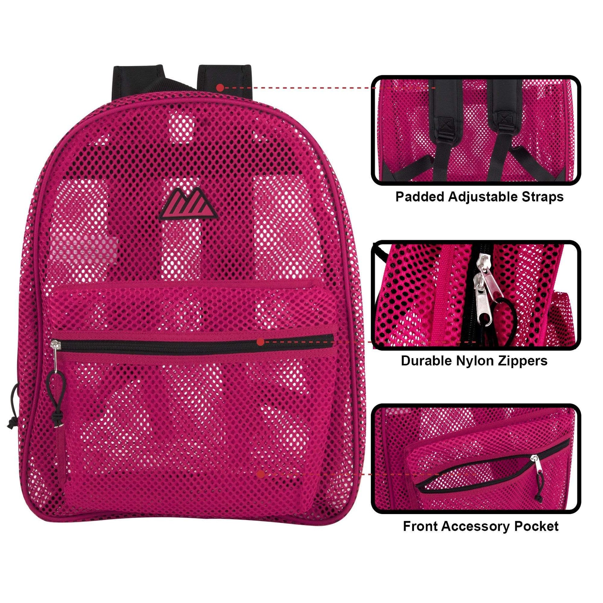 Premium 17 Inch Mesh Backpack - 4 Girls Colors