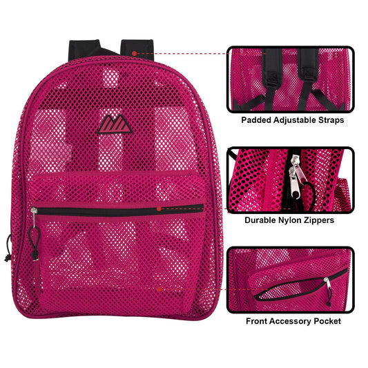 Premium 17 Inch Mesh Backpack - 4 Girls Colors
