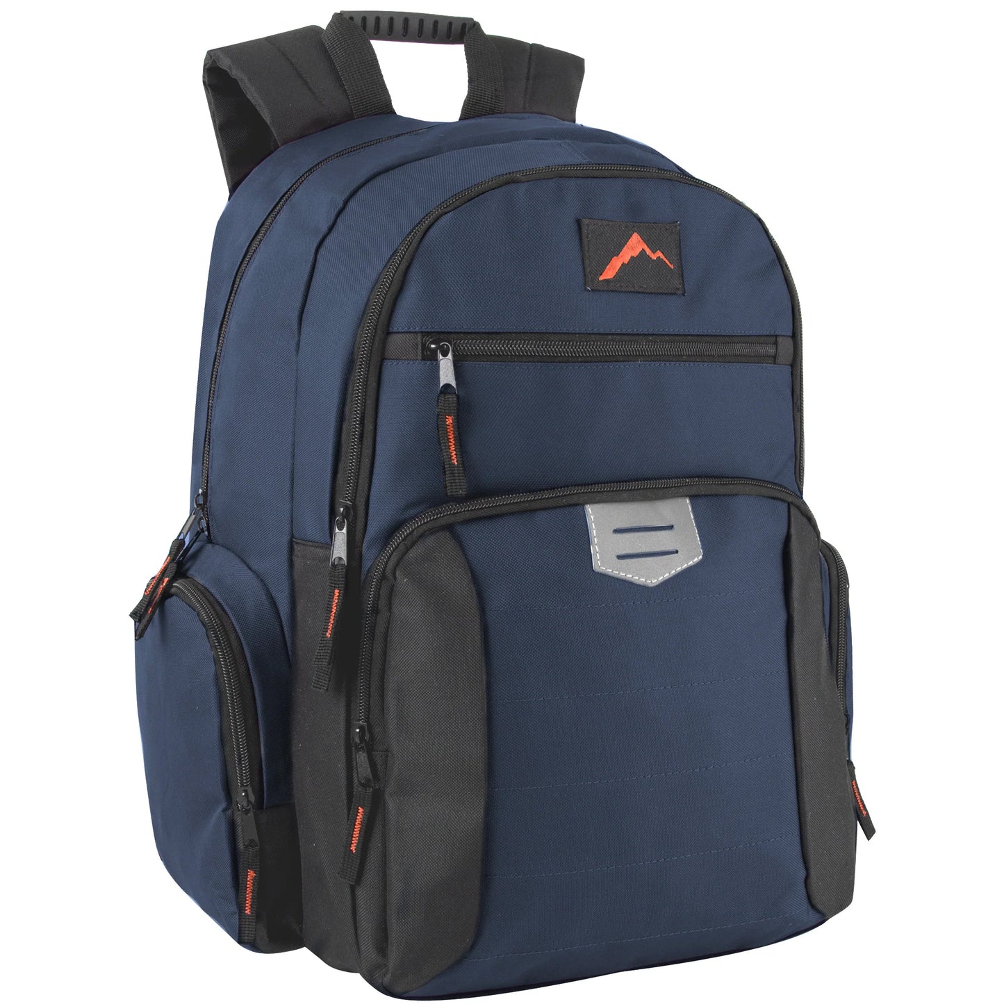 18-Inch Reflective Multi Pocket Backpack with Laptop Section - 4 Dark Colors