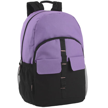 18 Inch Double Flap Daisy Chain Backpack - 3 Pastel Colors