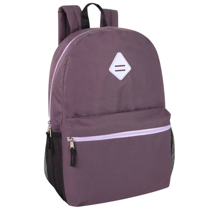 19 Inch Lash Tab Backpack W Side Mesh Pockets - Girls Colors