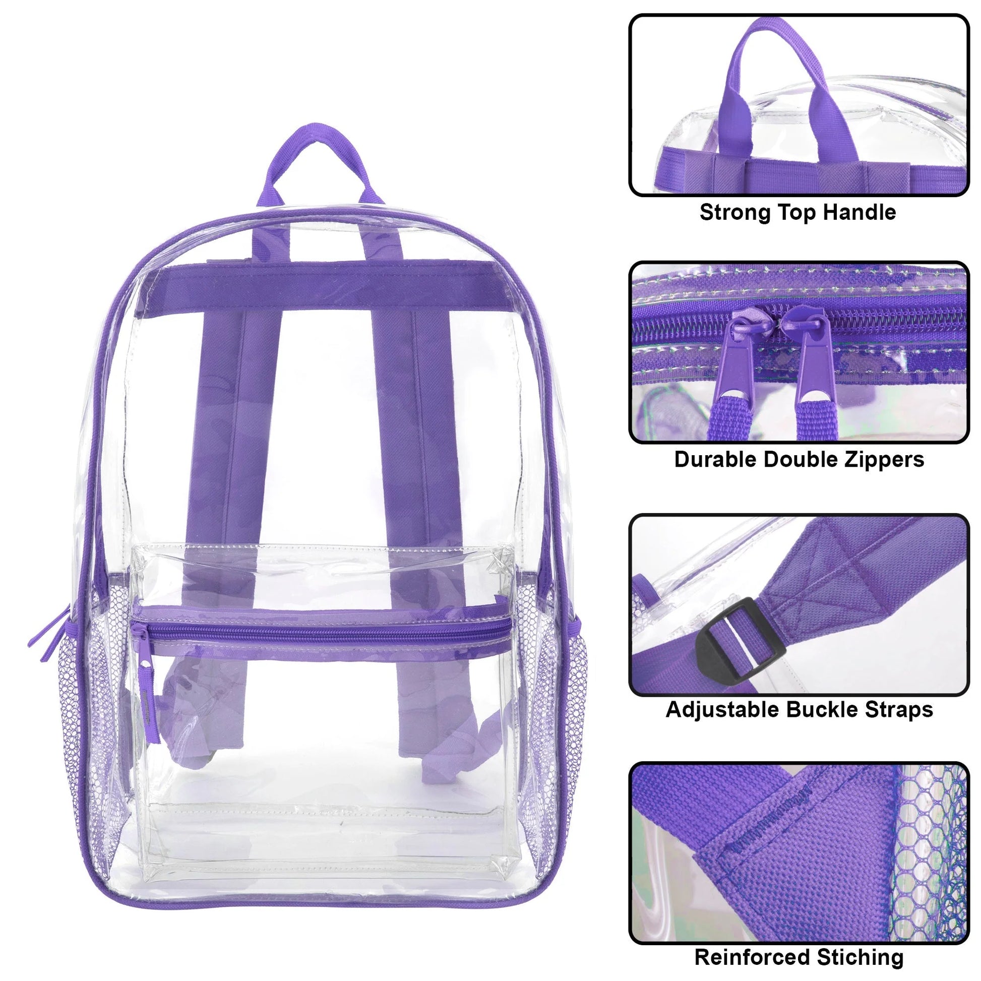 17-Inch Classic Clear Backpack - Girls Colors