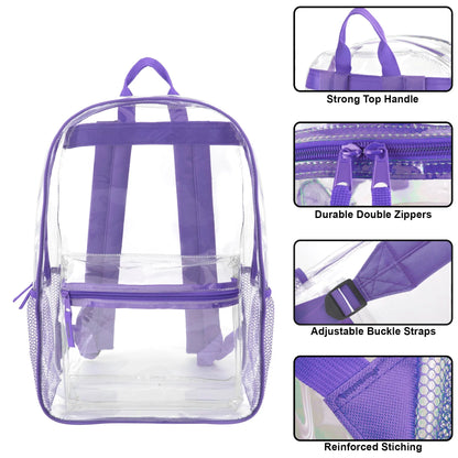 17-Inch Classic Clear Backpack - Girls Colors