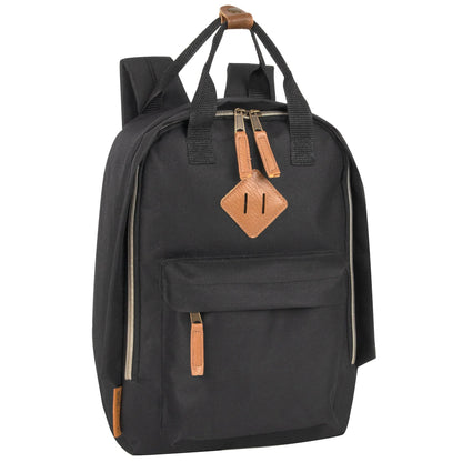 12-Inch Squared Mini Backpack with Twin Handle - 8 Colors