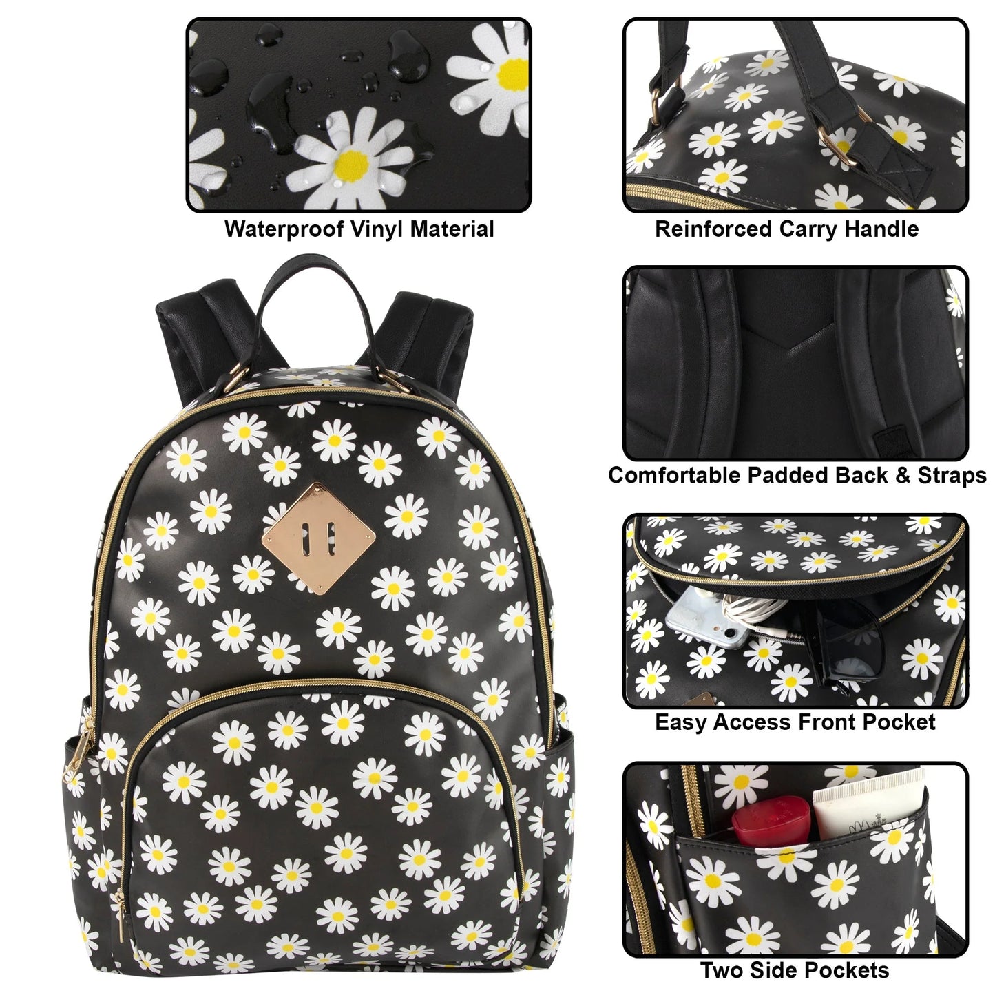 17-Inch Printed Vinyl Backpack