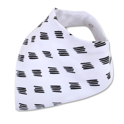 6-Pack Baby Bandana Bibs - Black & White