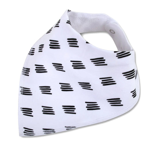 6-Pack Baby Bandana Bibs - Black & White
