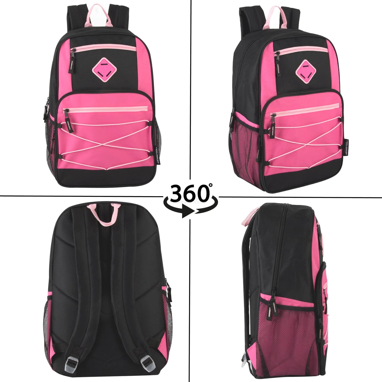 19 Inch Dome Bungee Backpack with Laptop Section - Girls Assortment