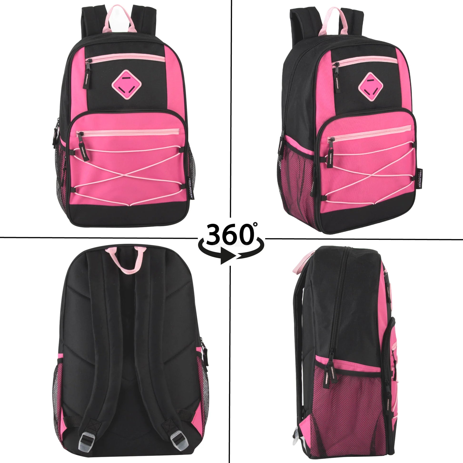 19 Inch Dome Bungee Backpack with Laptop Section - Girls Assortment