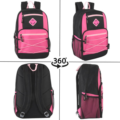19 Inch Dome Bungee Backpack with Laptop Section - Girls Assortment