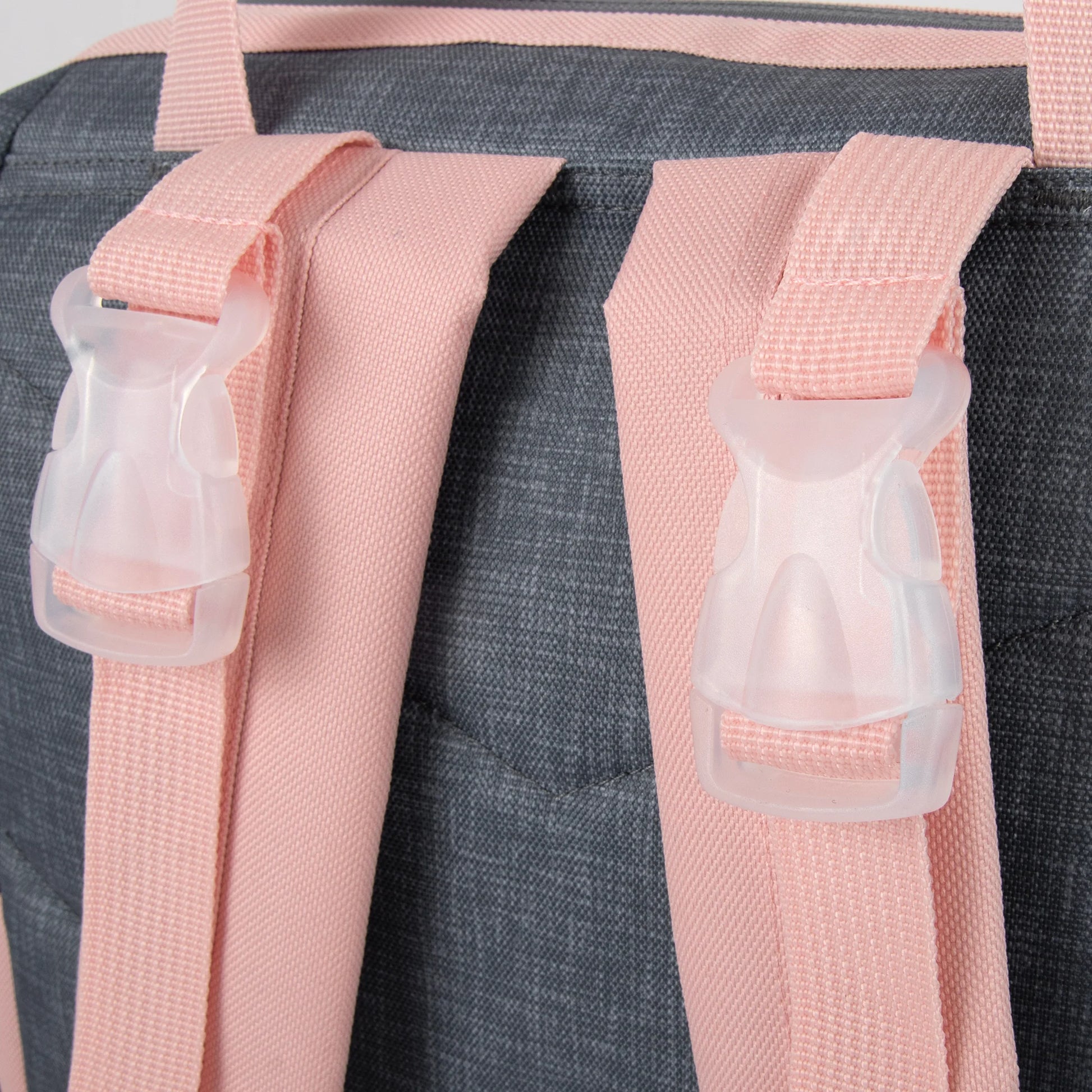 Baby Essentials Two-Tone Wide Opening Diaper Bag Backpack with Changing Pad and Stroller Straps