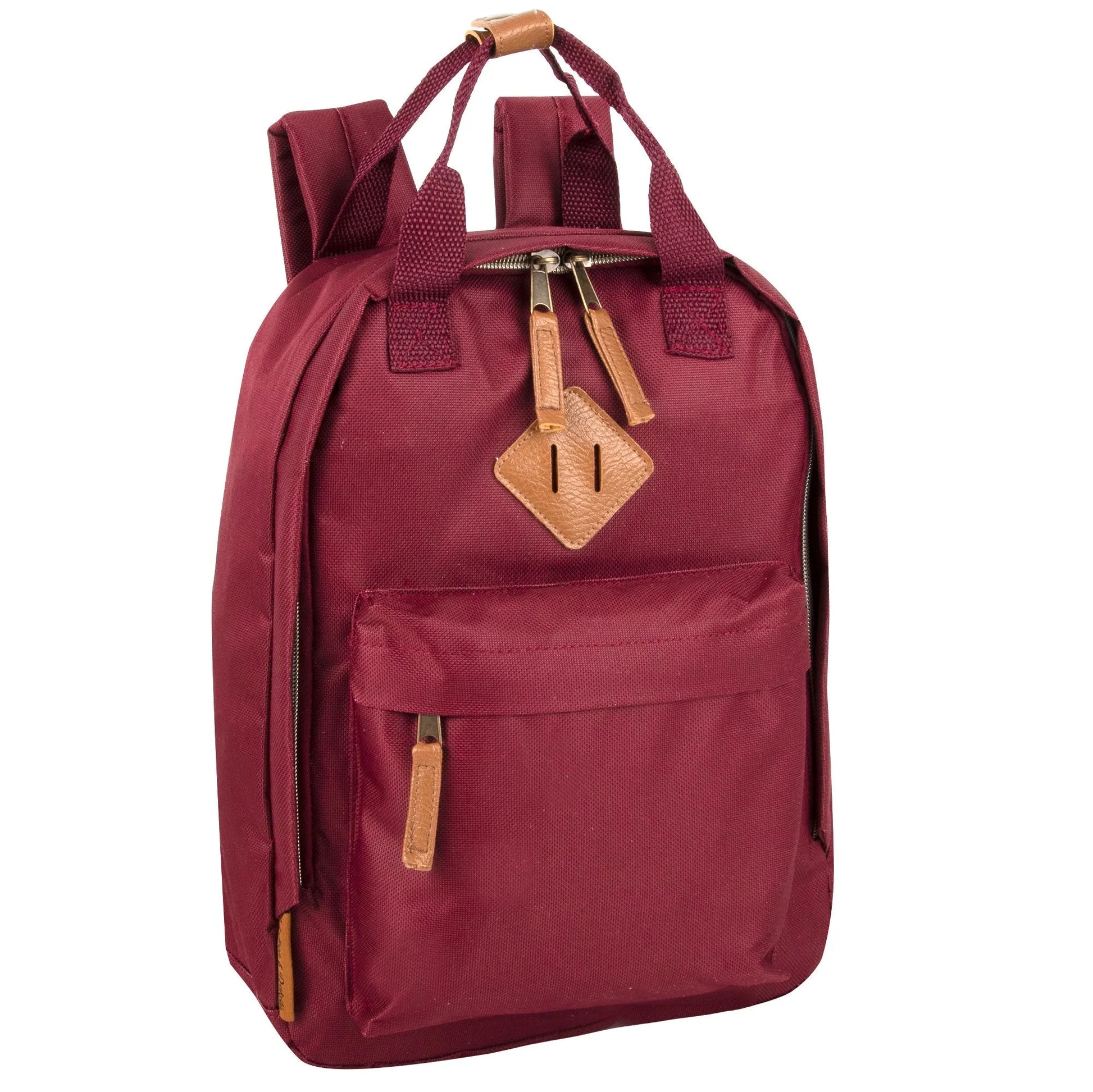 12-Inch Squared Mini Backpack with Twin Handle - 8 Colors
