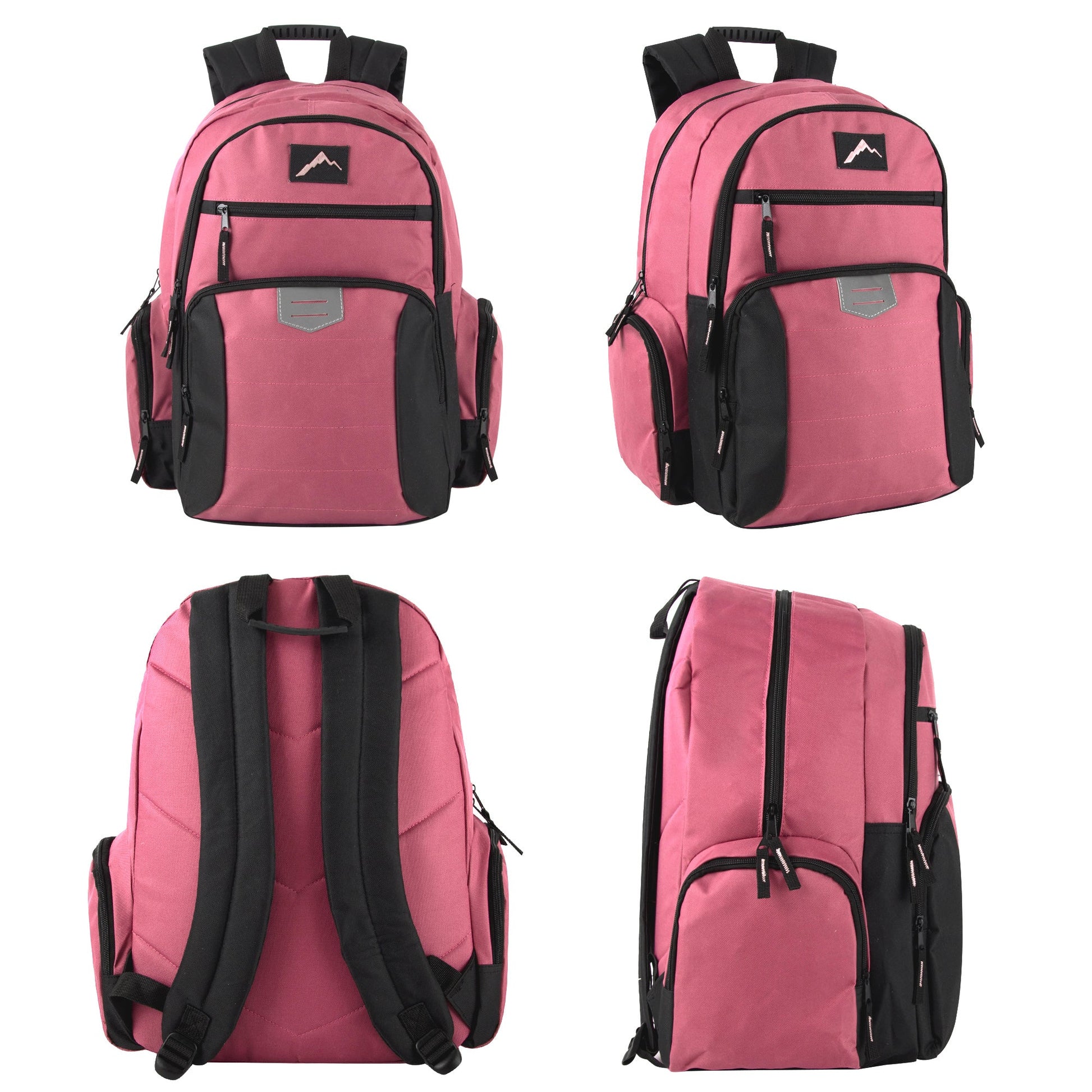 18-Inch Reflective Multi Pocket Backpack with Laptop Section - 3 Girl Colors