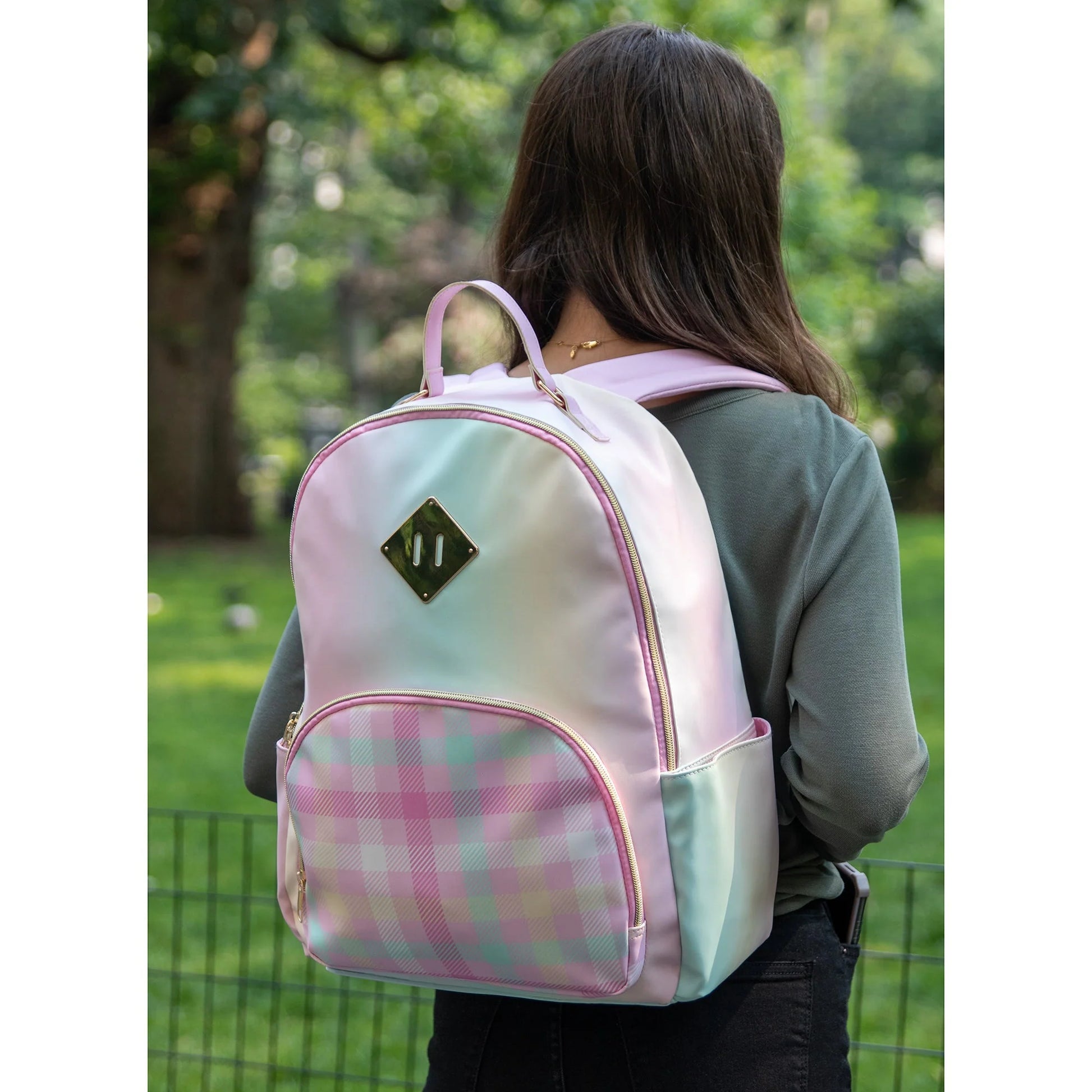 17-Inch Printed Vinyl Backpack