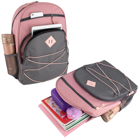 17-Inch Multi Pocket Bungee Backpack - 3 Girl Colors