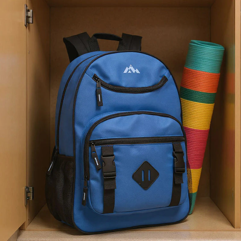 18 Inch Double Buckle Backpack with Laptop Section - 4 Colors