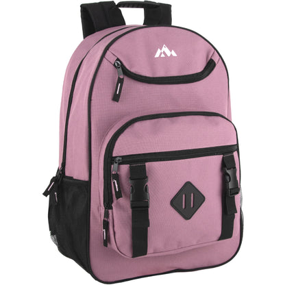 18 Inch Double Buckle Backpack with Laptop Section - 3 Colors