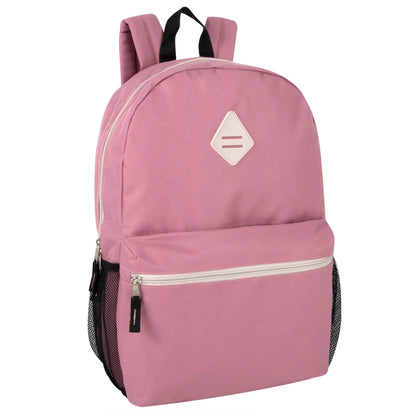 19 Inch Lash Tab Backpack W Side Mesh Pockets - Girls Colors