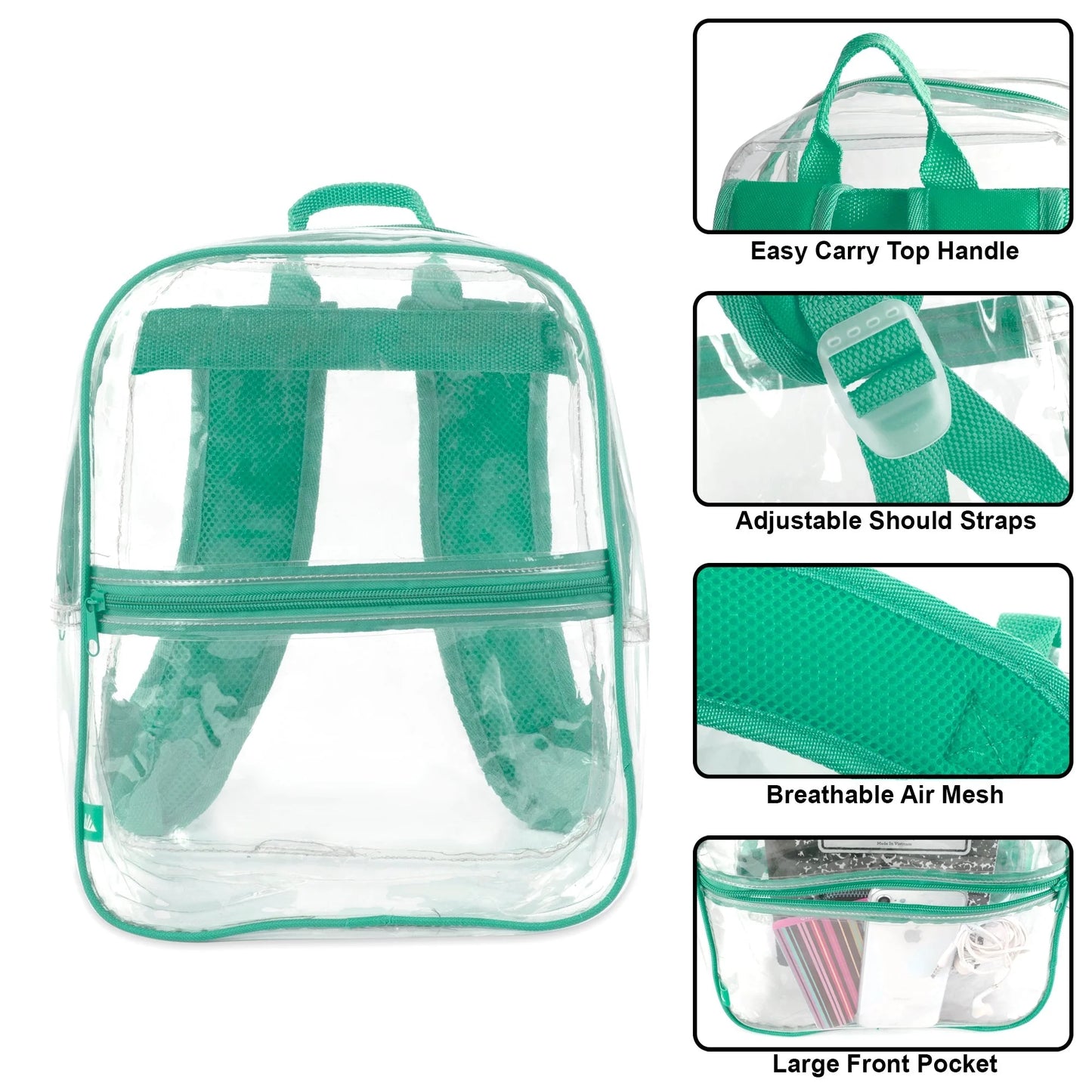 12-Inch Clear Mini Backpack